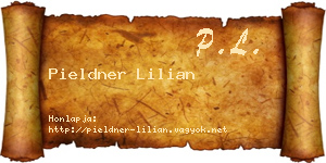 Pieldner Lilian névjegykártya